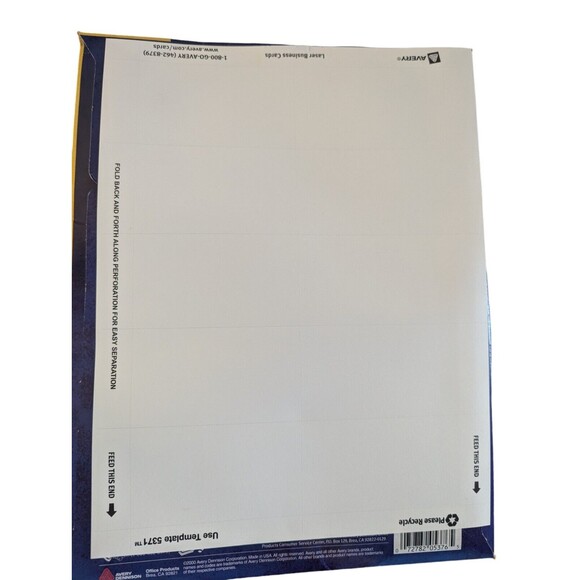 Avery 5376 Business Cards Laser Easy to Format 250 2 x 3.5 Inch Ivory (210 Left) - Picture 4 of 4
